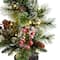 5ft. Pre-Lit LED Holiday Decorated Lamp Post With Greenery & Berries